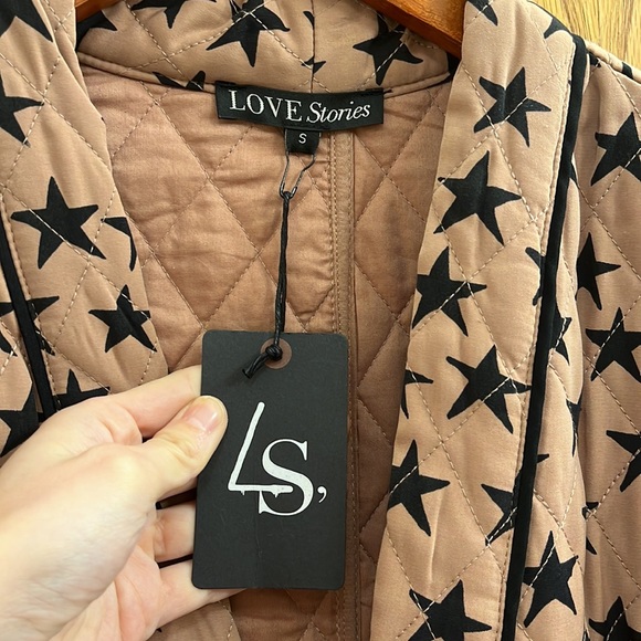 NWT Love Stories Susie Star print Quilted Dressing Gown - Picture 6 of 13